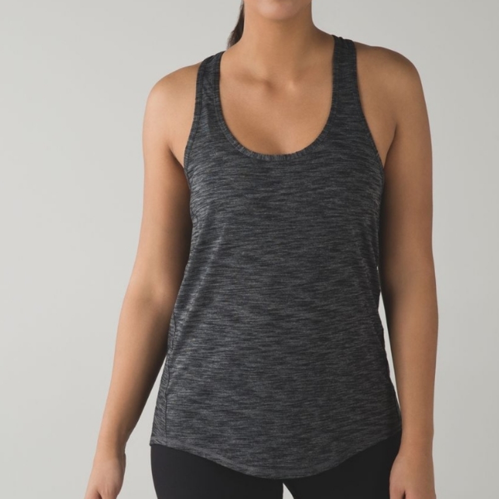 Lululemon Salute the Sun Tank Heathered Grey Size 4